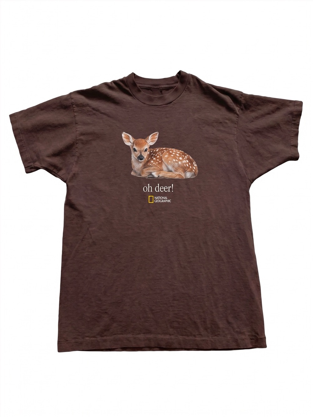 National Geographic Oh Deer Fawn Baby Deer Brown Graphic T-Shirt